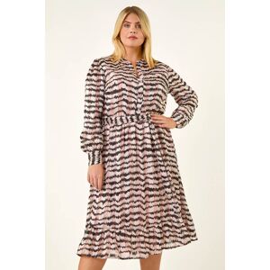 Roman Curve Animal Print Midi Dress 30-32 female Roman Curve Animal Print Midi Dress 30-32 female