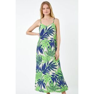 Roman Tropical Palm Print Midi Dress 18 female Roman Tropical Palm Print Midi Dress 18 female