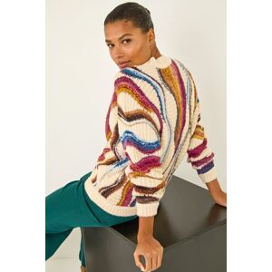 Roman Abstract Stripe Knit Jumper 18 female Roman Abstract Stripe Knit Jumper 18 female