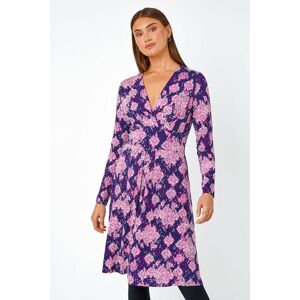 Roman Abstract Aztec Gathered Stretch Dress 14 female Roman Abstract Aztec Gathered Stretch Dress 14 female