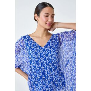 Roman Abstract Print V-Neck Overlay Tunic Top 10 female Roman Abstract Print V-Neck Overlay Tunic Top 10 female