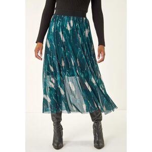 Roman Abstract Print Mesh Overlay Skirt 16 female Roman Abstract Print Mesh Overlay Skirt 16 female