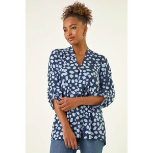 Roman Spot Print V-Neck Stretch Top 20 female Roman Spot Print V-Neck Stretch Top 20 female