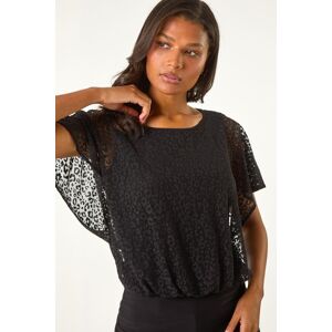 Roman Burnout Print Bubble Hem Top 10 female Roman Burnout Print Bubble Hem Top 10 female