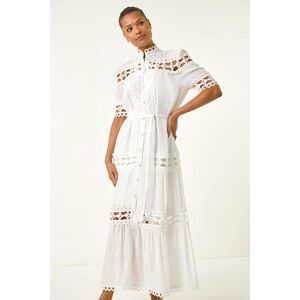 Roman Lace Detail Belted Midi Dress 14 female Roman Lace Detail Belted Midi Dress 14 female
