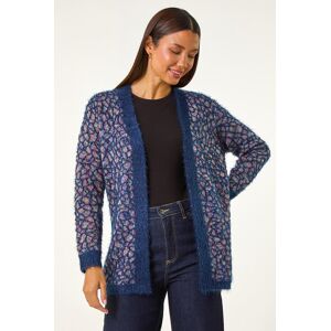 Roman Mosaic Print Fluffy Longline Cardigan 18 female Roman Mosaic Print Fluffy Longline Cardigan 18 female