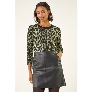 Roman Animal Print Knit Jumper 18 female Roman Animal Print Knit Jumper 18 female