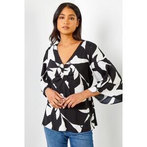 Roman Contrast Floral Print Ruched Tunic Top 10 female Roman Contrast Floral Print Ruched Tunic Top 10 female