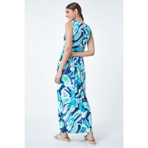 Roman Abstract Print V Neck Maxi Dress 10 female Roman Abstract Print V Neck Maxi Dress 10 female