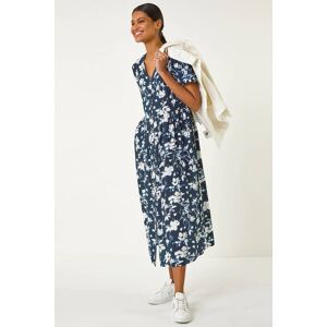 Roman Floral Print Button Through Midi Dress 12 female Roman Floral Print Button Through Midi Dress 12 female