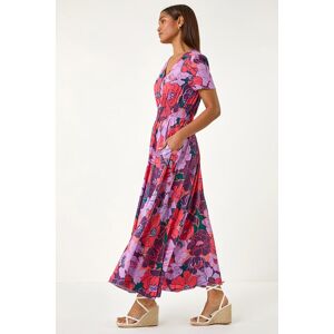 Roman Floral Print Button Detail Maxi Dress 18 female Roman Floral Print Button Detail Maxi Dress 18 female
