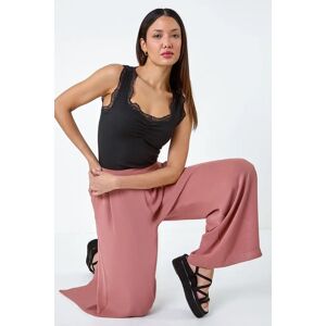 Dusk Fashion Plain Wide Leg Trouser in Rose 8 female