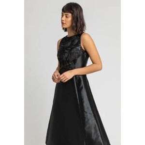 Dusk Fashion Sparkle Embellished Fit & Flare Dress in Black - Size 6 6 female