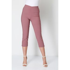 Roman Women's Cropped Stretch Holiday Capri Trousers in Dusky Pink 10 female