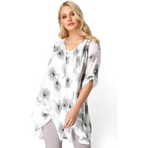 Roman Crinkle Print Tunic in Grey 10 female