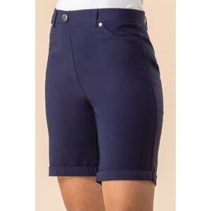 Roman Turn Up Stretch Shorts in Navy 22 female