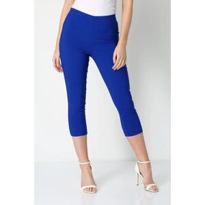 Roman Women's Cropped Stretch Holiday Capri Trousers in Royal Blue 16 female