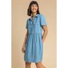 Roman Denim Buttoned Shirt Dress in Light Blue 14 female