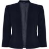 Roman 3/4 Sleeve Cropped Rochette Edge to Edge Formal Occasion Jacket in Navy 20 female