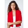 Roman Button Cuff Knitted Shrug in Red 14 female