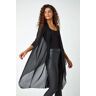 Roman Mesh Longline Kimono in Black 16 female