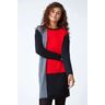 Roman Colour Block Knitted Jumper Dress in Red - Size 14 14 female