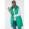 Roman Padded Longline Hooded Gilet in Green 12 female