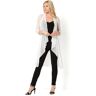 Roman Mesh Longline Kimono Jacket in Ivory 14 female