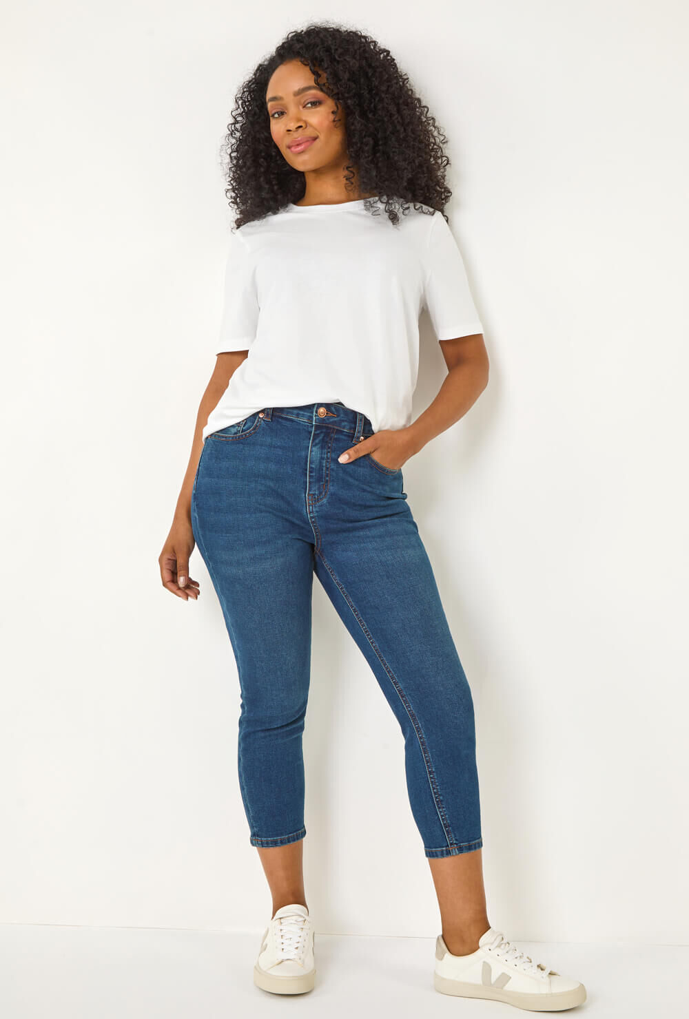 Roman Petite Slim Crop Stretch Jeans 18 female