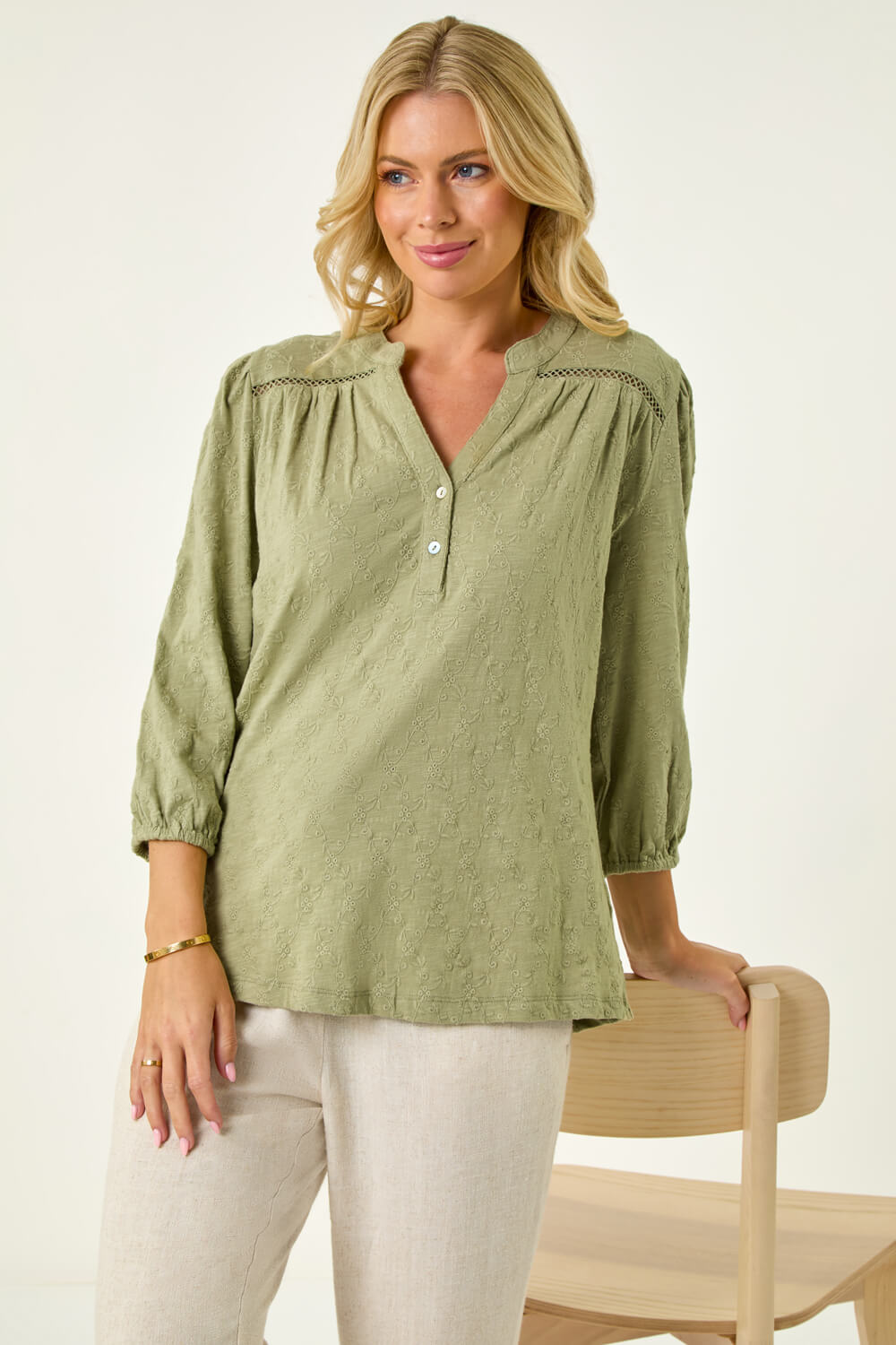 Roman Petite Embroidered Stretch Top 18 female