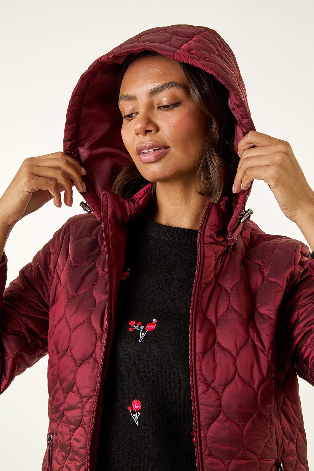 Roman Hooded Quilted Puffer Coat 12 female