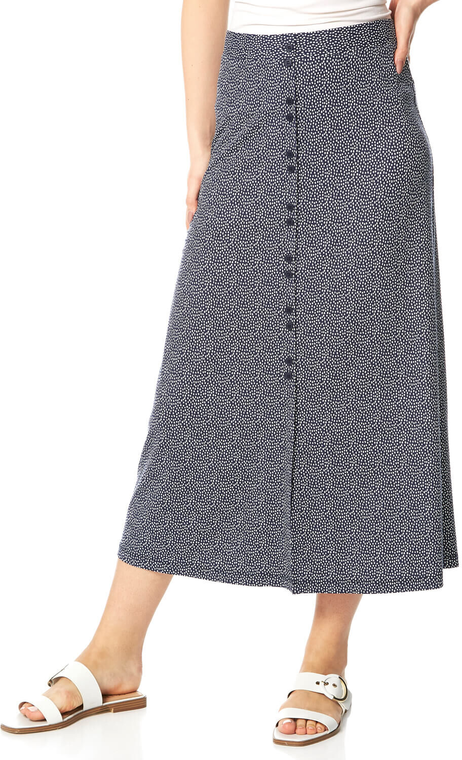 Roman Originals Spot Button Front Maxi Skirt Roman Originals Spot Button Front Maxi Skirt