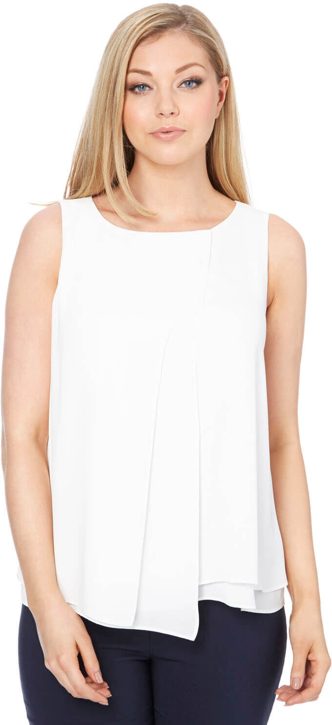 Roman Originals Double Layer Chiffon Top Roman Originals Double Layer Chiffon Top