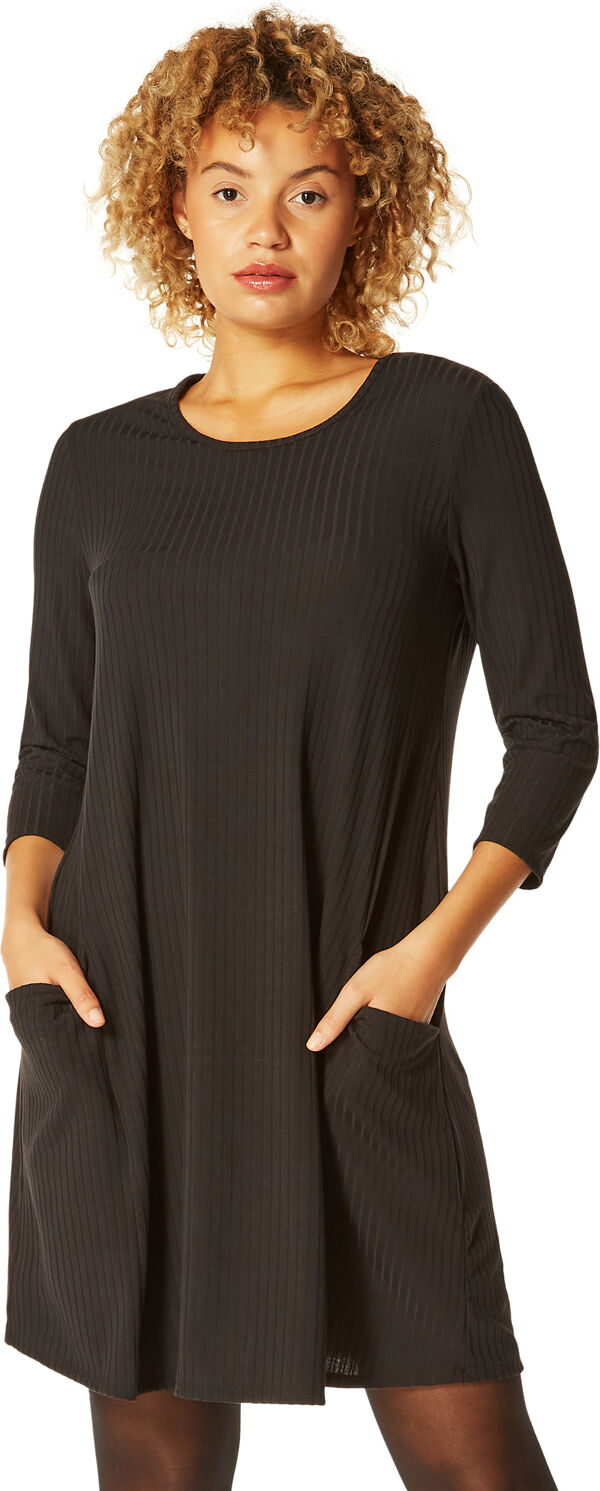 Roman Originals Rib Detail Twin Pocket Swing Dress Roman Originals Rib Detail Twin Pocket Swing Dress