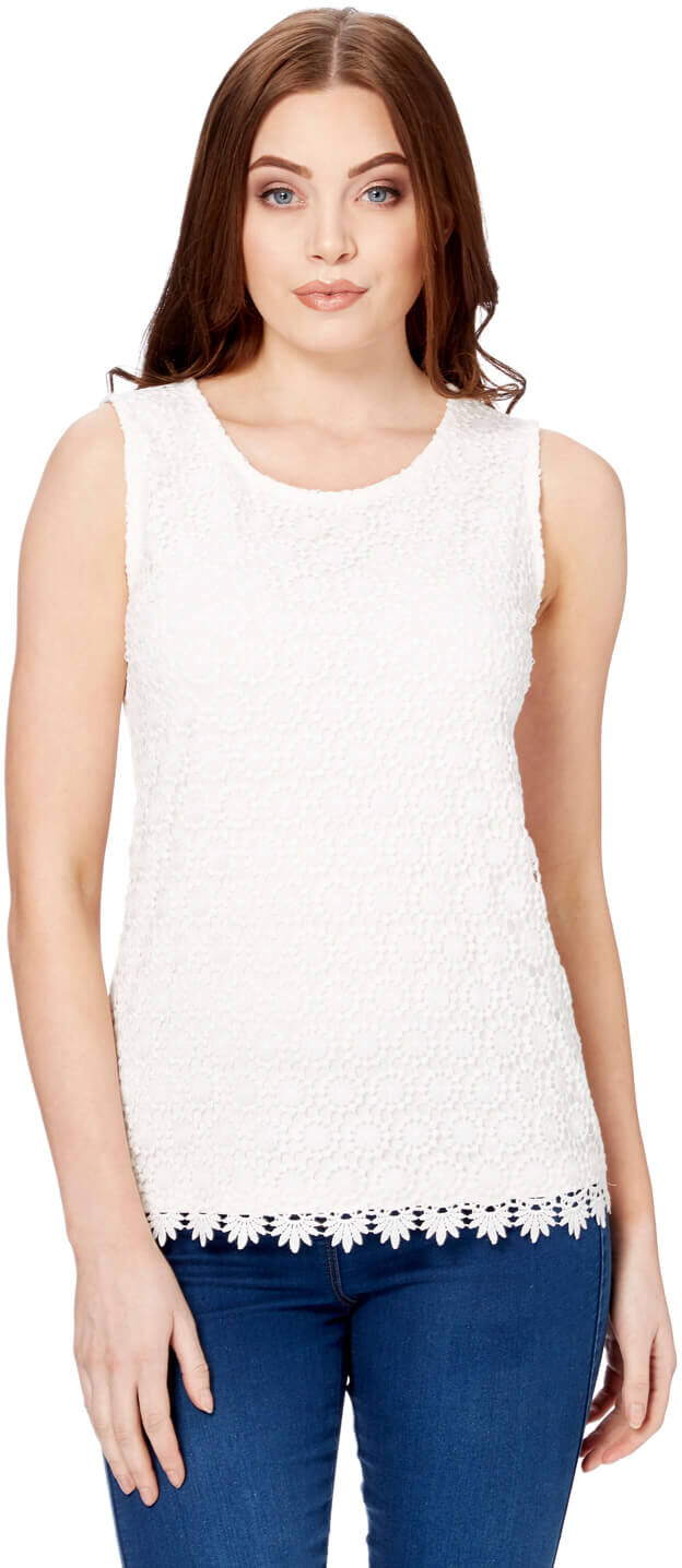 Roman Originals Lace Front Jersey Top Roman Originals Lace Front Jersey Top