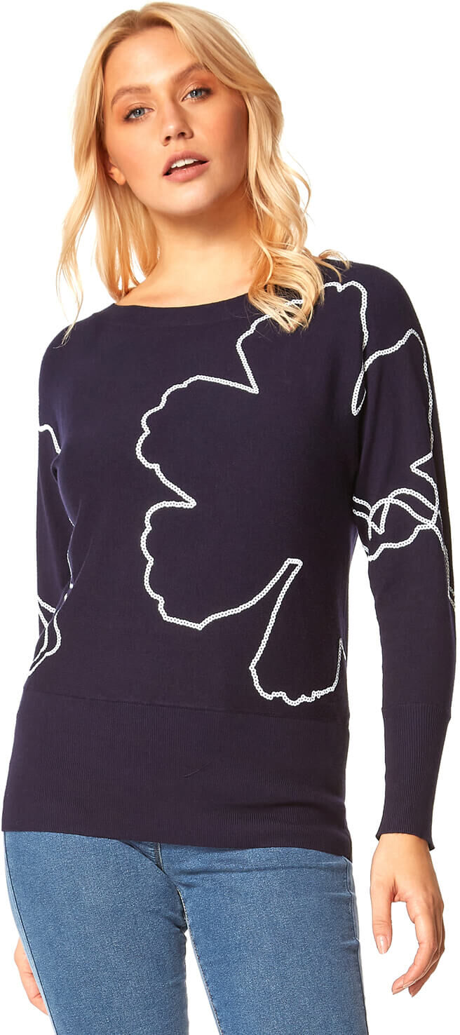 Roman Originals Sequin Flower Jumper Roman Originals Sequin Flower Jumper