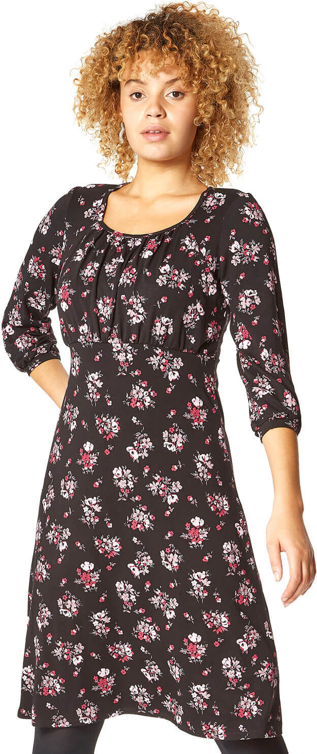 Roman Originals Square Neck Floral Print Dress Roman Originals Square Neck Floral Print Dress
