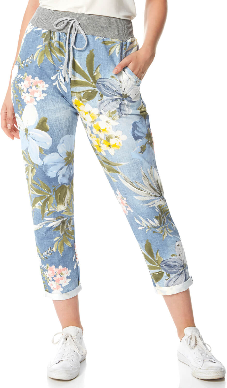 Roman Originals Floral Print Roll Hem Lounge Pants Roman Originals Floral Print Roll Hem Lounge Pants