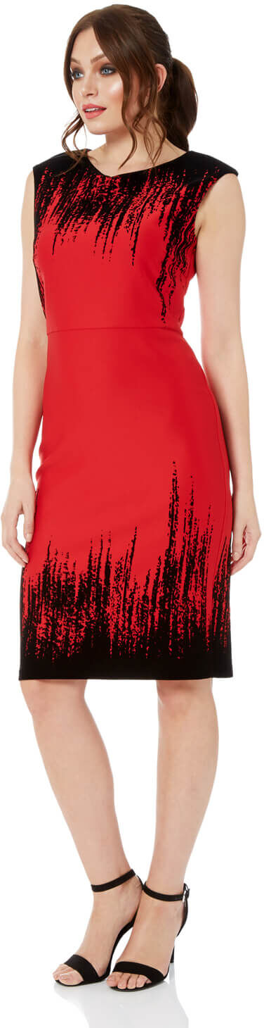 Roman Originals Flocking Detail Dress Roman Originals Flocking Detail Dress