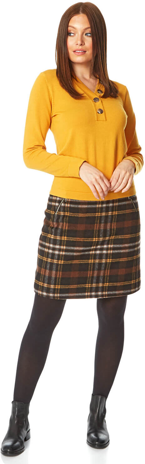 Roman Originals Button V Neck Jumper Roman Originals Button V Neck Jumper