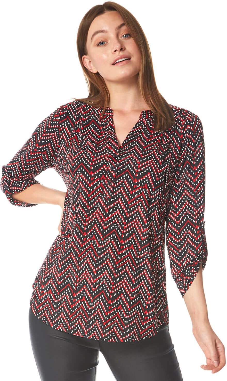 Roman Originals Zig Zag Print Top Roman Originals Zig Zag Print Top