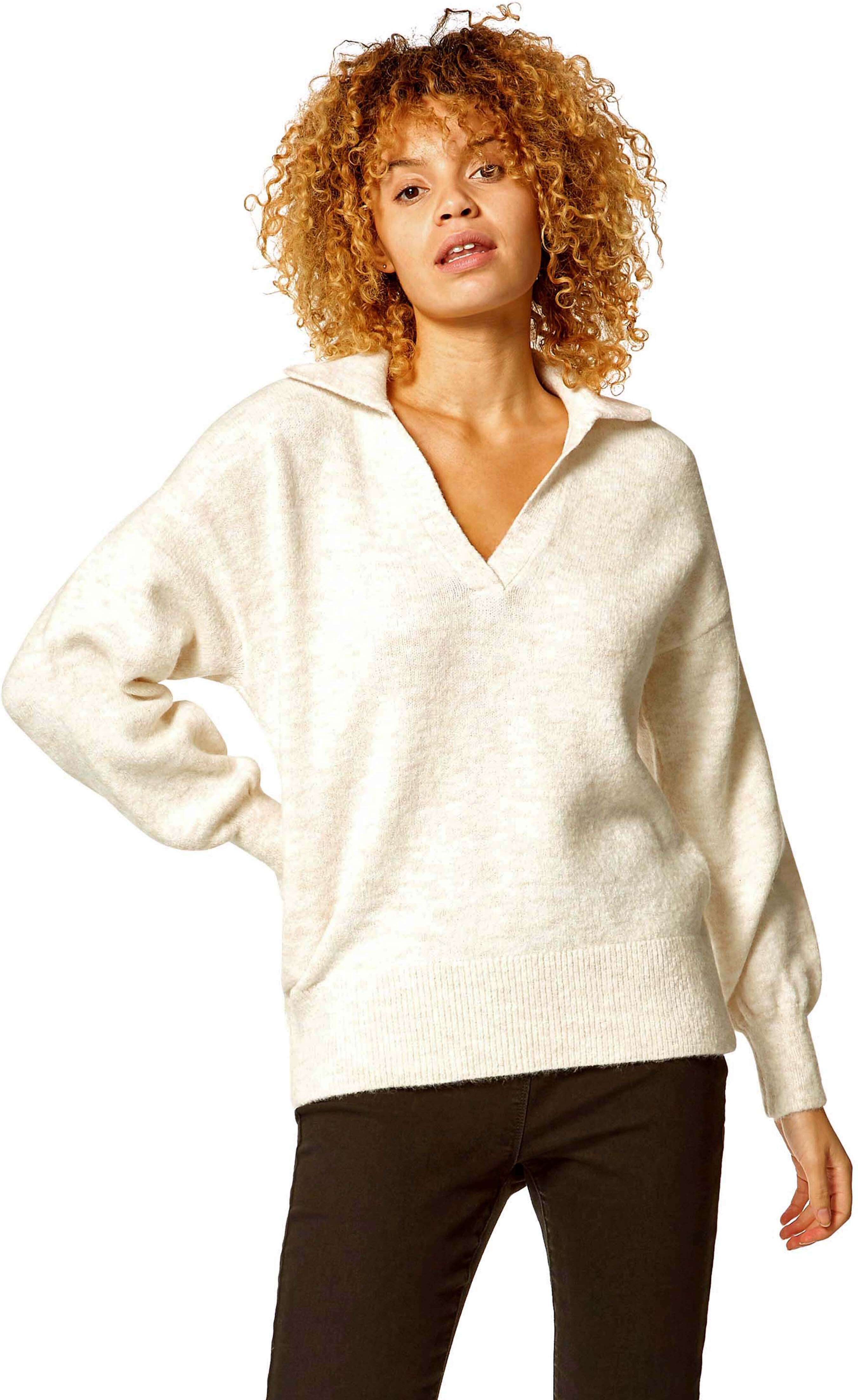 Roman Originals V-Neck Collared Henley Jumper Roman Originals V-Neck Collared Henley Jumper
