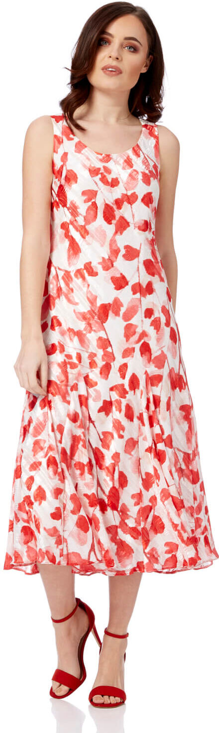 Roman Originals Poppy Print Bias Cut Midi Dress