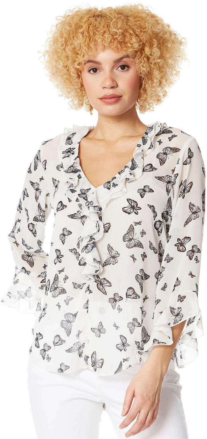 Roman Originals Butterfly Frill Detail Top Roman Originals Butterfly Frill Detail Top