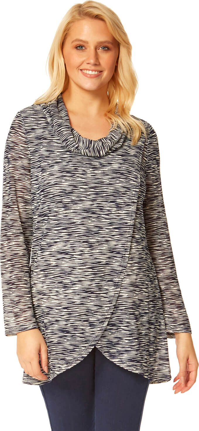 Roman Originals Cowl Neck Wrap Top Roman Originals Cowl Neck Wrap Top