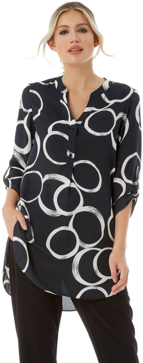 Roman Originals Sketch Circle Print Tunic Roman Originals Sketch Circle Print Tunic
