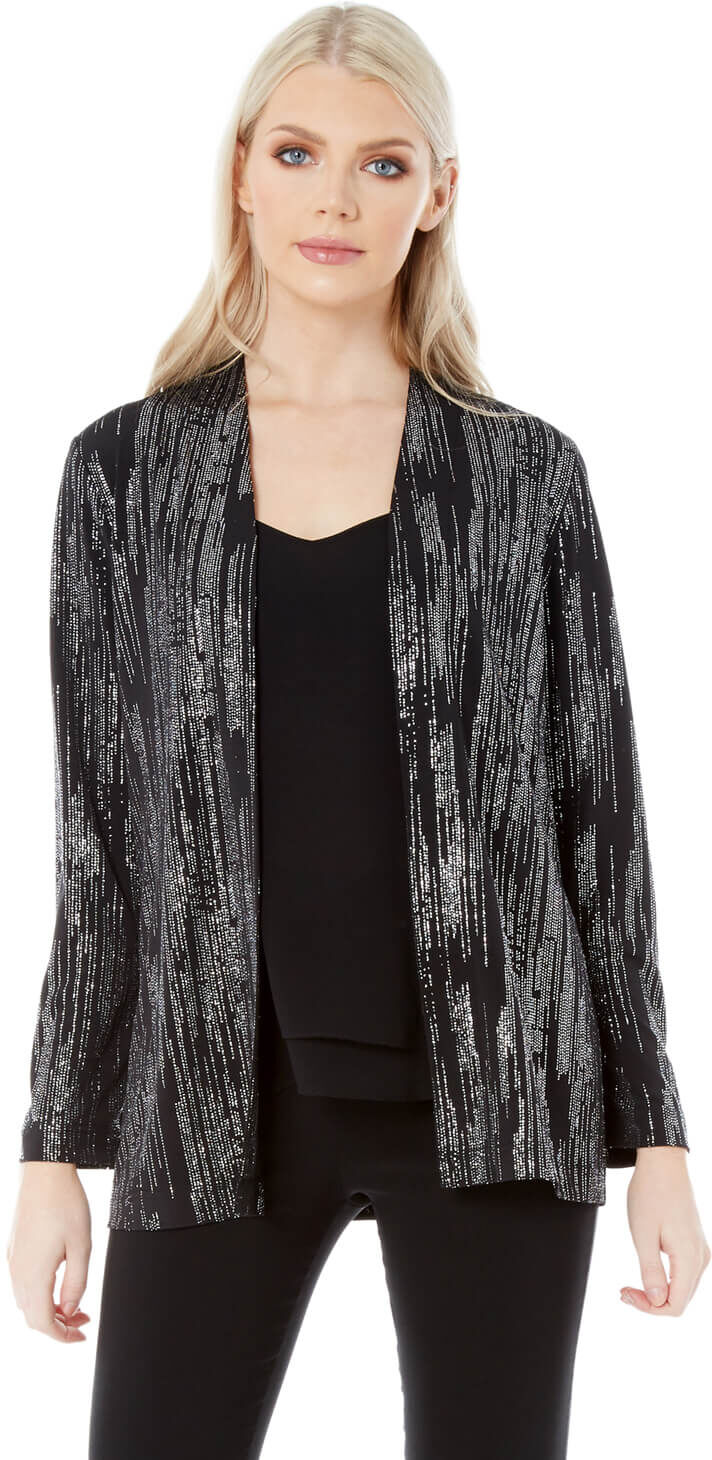 Roman Originals Longline Glitter Jacket Roman Originals Longline Glitter Jacket