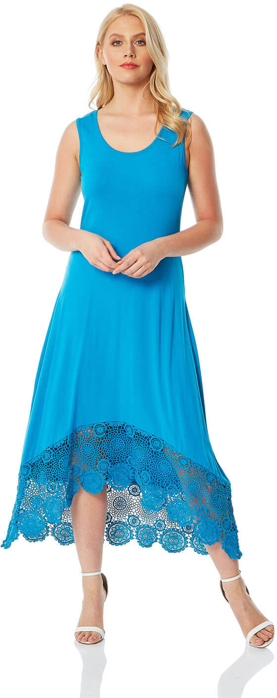 Roman Originals Crochet Hem Midi Dress Roman Originals Crochet Hem Midi Dress