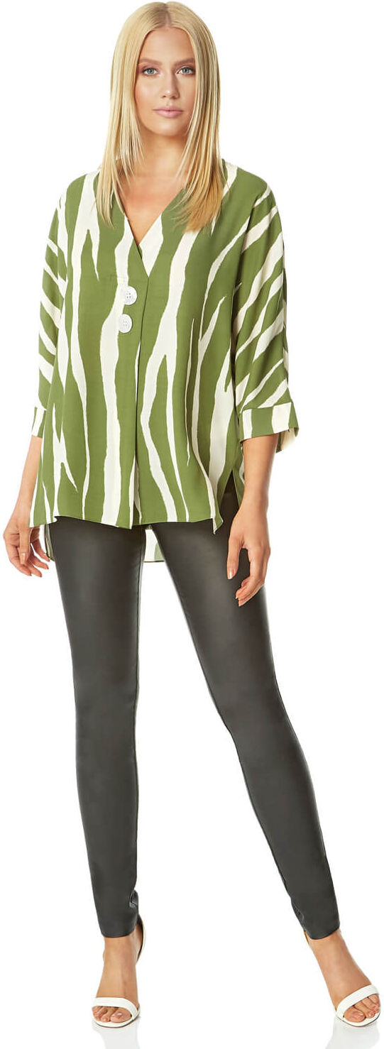 Roman Originals Zebra Print Button Overshirt Roman Originals Zebra Print Button Overshirt