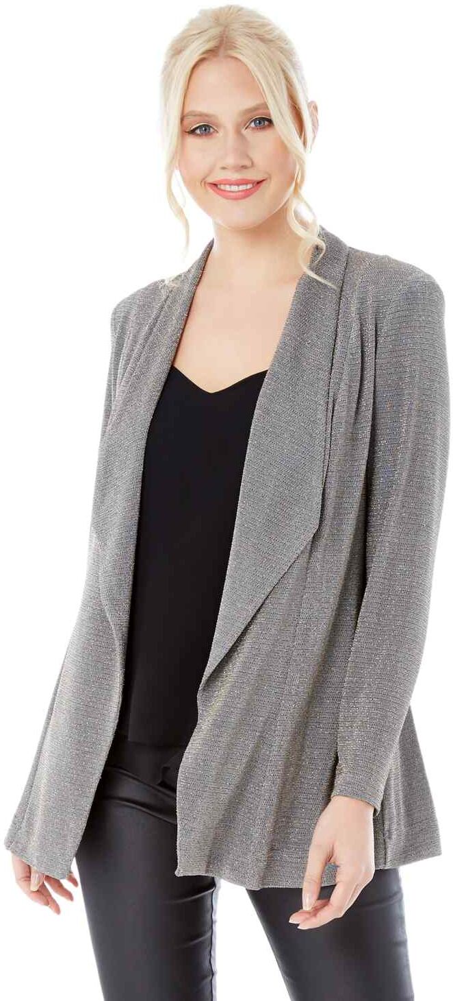 Roman Originals Fluted Hem Lurex Jacket Roman Originals Fluted Hem Lurex Jacket